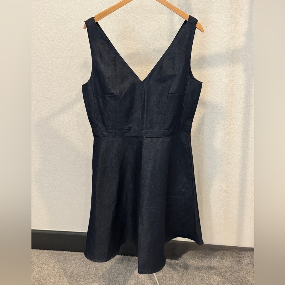 GAP Denim Fit and Flare Dress Deep V Size 12